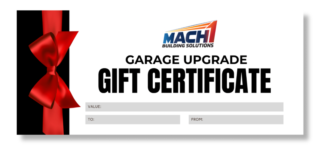 Mach 1 Garage Upgrade Gift Certificate Garage Upgrade Gift Certificate Edmonton