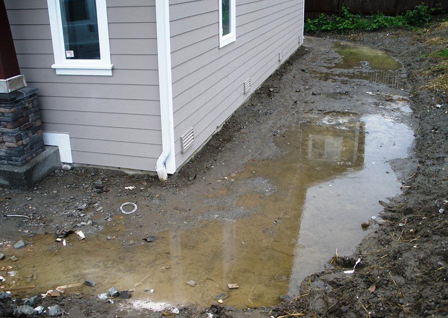yard drainage service in Edmonton residential property